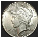 1935 Peace Silver Dollar High Grade