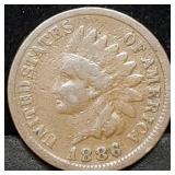1886 Type 1 Indian Head Cent, Better Date