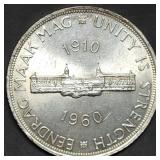 1960 South Africa 5 Shillings .500 Silver 28.28g