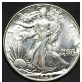 1942 Walking Liberty Silver Half Dollar BU