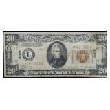 1934 A $20 HAWAII Emergency WW2 Banknote