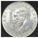 1959 Mexico 5 Pesos .720 Silver Coin