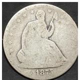 1875-S Seated Liberty Silver Half Dollar