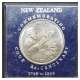 1969 New Zealand James Cook Commem. Dollar
