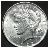 1922 Peace Silver Dollar Gem BU