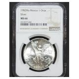 1982 Mexico 1oz Silver Libertad NGC MS66 Nice!
