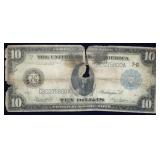 1914 $10 FRN Horseblanket Note