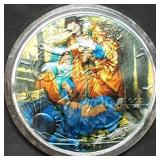 2001 1oz Colorized Silver Eagle in Capsule