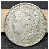 1921-D Morgan Dollar XF