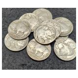 (10) 1937 Full Date Buffalo Nickels