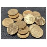 (16) $1 Presidential Coins