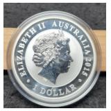 2015 1 Troy Oz. Silver Australia Kookaburra Unc.