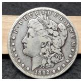 1892-S Morgan Dollar VF20 Nice Key Date Coin