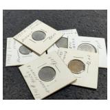 (6) German Coins, 4 w/ Swastikas