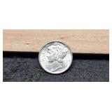 1943 Mercury Dime BU SB