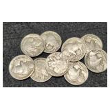 (10) 1935 Buffalo Nickels