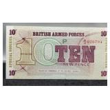 British Armed Forces 10 New Pence Banknote