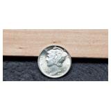 1945-D Mercury Dime Choice BU Split Bands