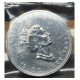 1 Troy Oz. Silver Canada 1992 Maple Leaf