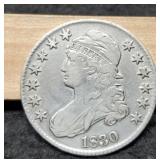 1830 Capped But Half Dollar F