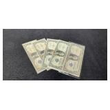(5) 1935 $1 Silver Certificate Notes inc/ 1 Star