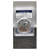 2021-W T2 Slab Bunished Silver Eagle PCGS SP70
