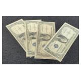 (5) 1935 $1 Silver Certificate Notes inc/ One Star