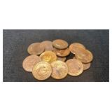(13) Copper President Coins