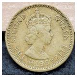 1955 British Caribbean 5 Cents