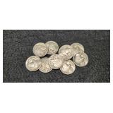 (10) 1935 Buffalo Nickels