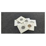 (6) German Coins, 4 w/ Swastikas