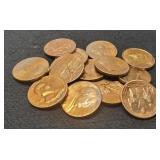 (14) Copper Presidential Tokens