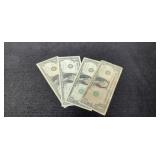 (4) 1963B $1 FR "Barr" Dollars