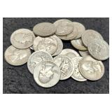 (20) Silver W. Quarters