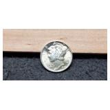 1945-D Mercury Dime Gem BU, Full Split Bands
