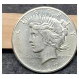 1927 Peace Dollar AU53