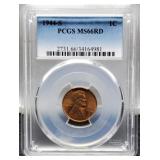 1944-S Slab Lincoln Cent PCGS MS66 RD
