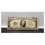 1934A $10 N. Africa Silver Certificate Note