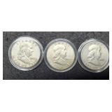 (3) Franklin Half Dollars: