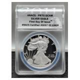 2011-W Slab Proof Silver Eagle ANACS PR70 DCAM