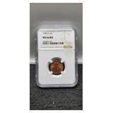 1945-S Slab Lincoln Cent NGC MS66 RD