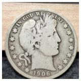 1906-D Barber Half Dollar