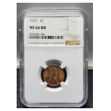 1937 Slab Lincoln Cent NGC MS66 RD