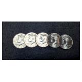 (5) 2003-D Kennedy Half Dollars BU