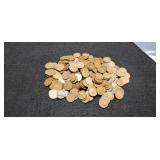 Lot w/ 263 Wheat Cents