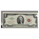 1963 $2 Red Seal Note Unc.