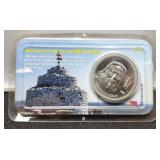 1 Troy Oz. Sterling Silver Mongolia 1000 Togsog