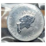 1 Troy Oz. Silver Canada 1992 Maple Leaf