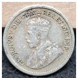 1917 Canada Silver 92.5% 5 Cents