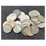 (30) Silver Roosevelt Dimes